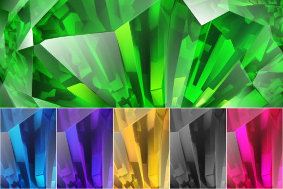 Abstract Crystal Backgrounds: Light, Color, and Modern Edge