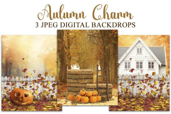 Autumn Charm V1 Digital Backdrops for Photos