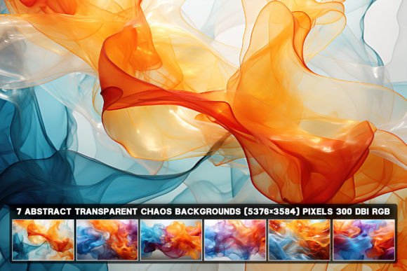 Dynamic Design Assets: 7 Abstract Transparent Chaos Backgrounds