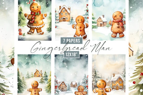Infusing Holiday Magic with Watercolor Gingerbread Man Backgrounds