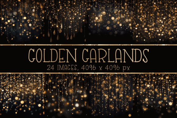 The Art of Digital Paper: Understanding Elegant Golden Garland Backgrounds