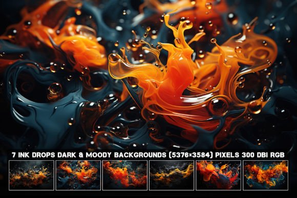 Unlock Moody Aesthetics: The Power of Dark Ink Drop Backgrounds