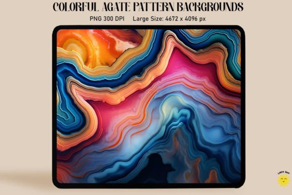 Unlock Visual Luxury with Colorful Agate Pattern Backgrounds