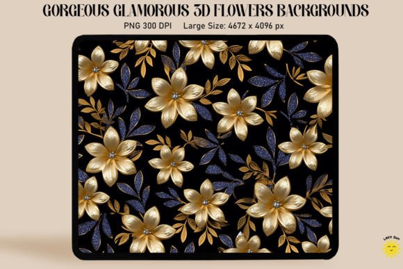 Unveiling 3D Glamorous Small Flowers Backgrounds